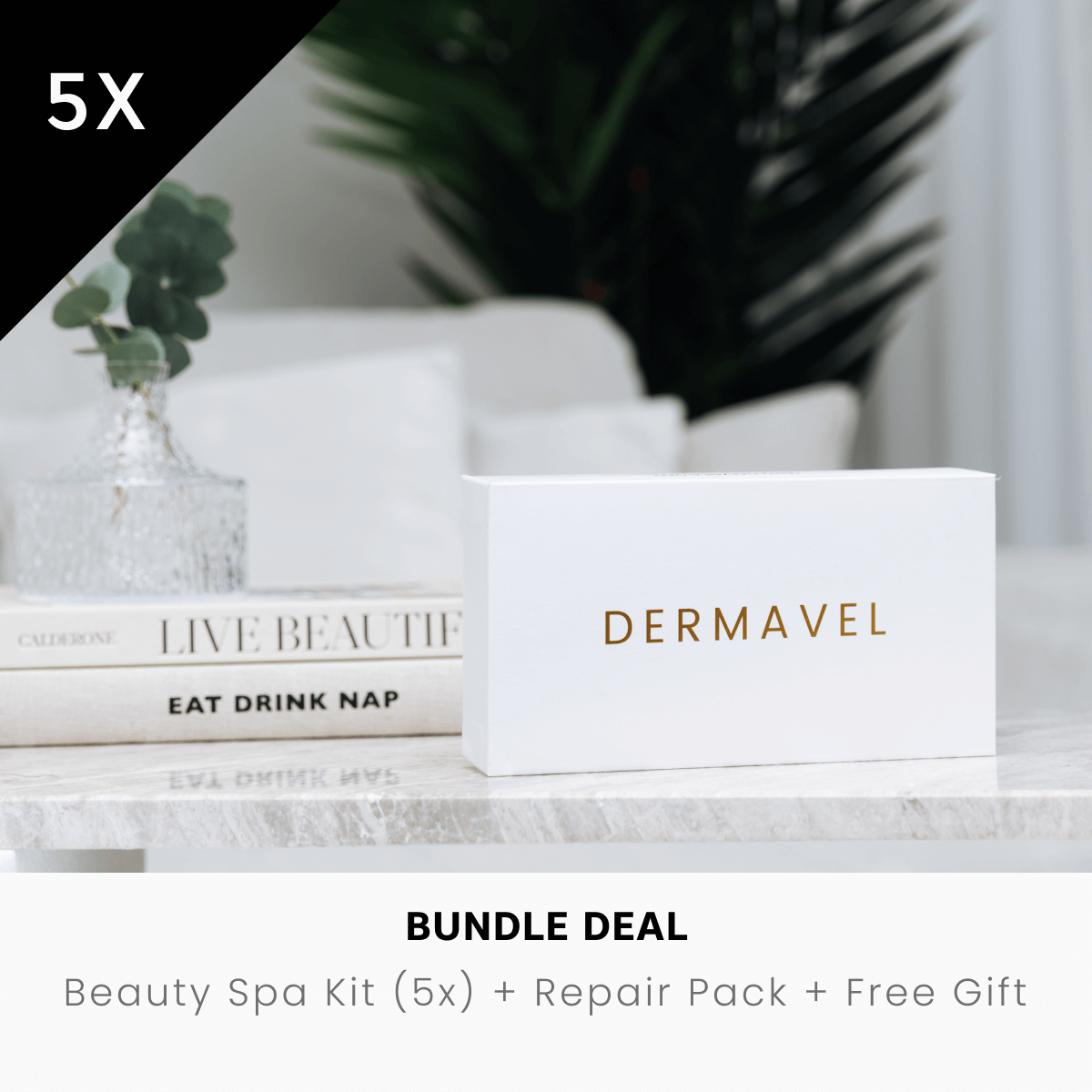 Bundle Deal: Kit de spa de belleza (5x) Paquete de reparación (204 piezas) Guía gratuita